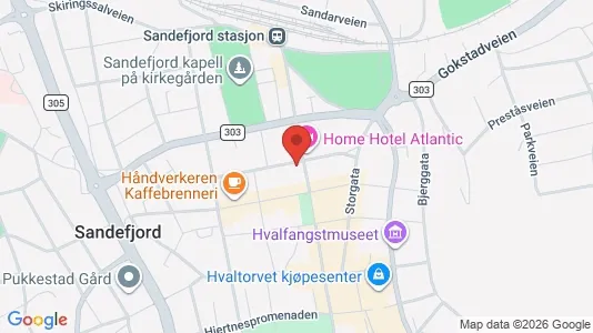 Apartments for rent i Sandefjord - kort over placeringen