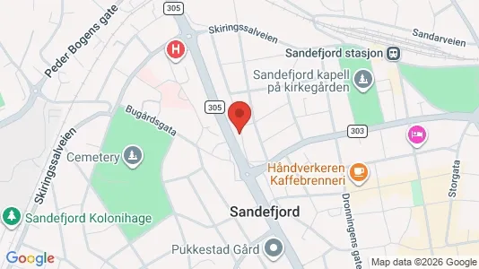 Apartments for rent i Sandefjord - kort over placeringen