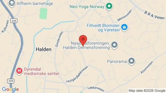 Apartments for rent i Halden - kort over placeringen
