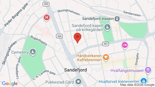 Apartments for rent i Sandefjord - kort over placeringen