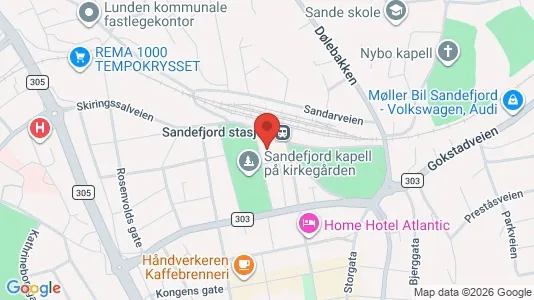 Apartments for rent i Sandefjord - kort over placeringen