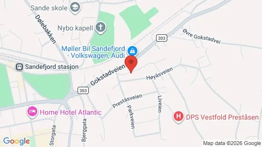 Rooms for rent i Sandefjord - kort over placeringen