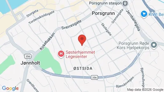 Rooms for rent i Porsgrunn - kort over placeringen