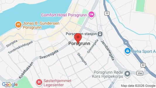 Rooms for rent i Porsgrunn - kort over placeringen