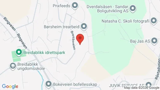 Apartments for rent i Sandefjord - kort over placeringen