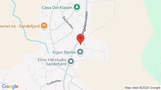 Apartments for rent i Sandefjord - kort over placeringen