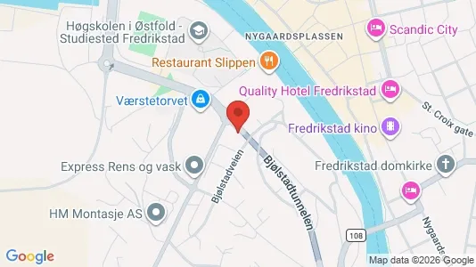 Rooms for rent i Fredrikstad - kort over placeringen