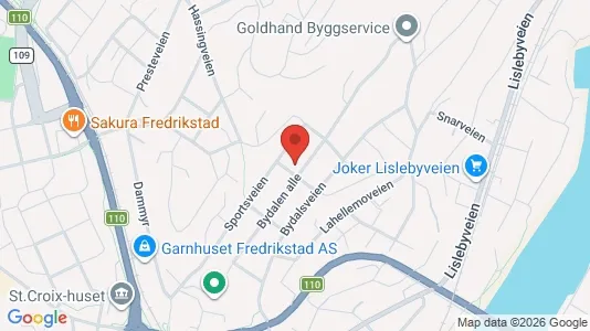 Rooms for rent i Fredrikstad - kort over placeringen