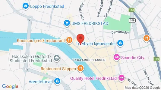 Rooms for rent i Skien - kort over placeringen