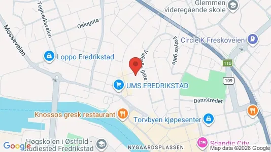 Apartments for rent i Fredrikstad - kort over placeringen