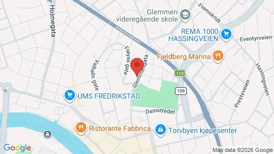 Rooms for rent i Fredrikstad - kort over placeringen