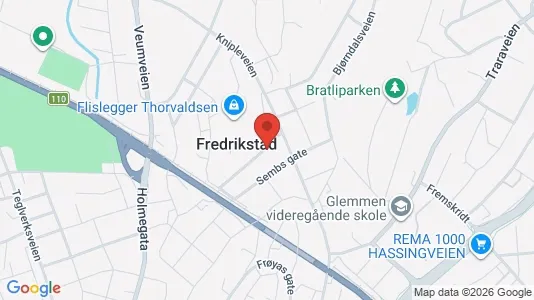 Apartments for rent i Fredrikstad - kort over placeringen