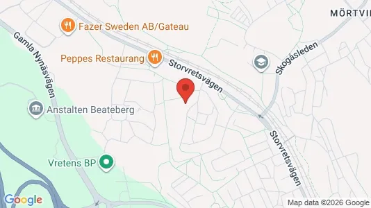 Rooms for rent i Huddinge - kort over placeringen