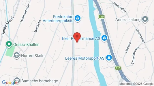 Rooms for rent i Fredrikstad - kort over placeringen