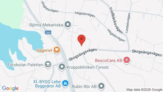 Apartments for rent i Tyresö - kort over placeringen