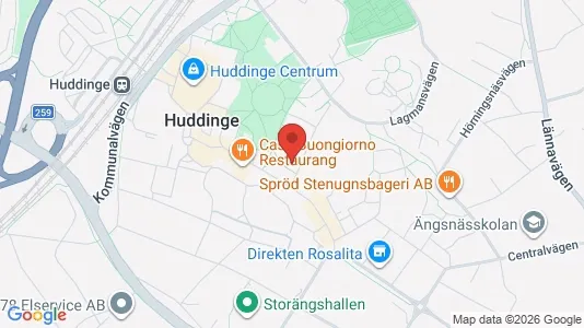Apartments for rent i Huddinge - kort over placeringen