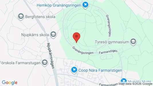 Apartments for rent i Tyresö - kort over placeringen