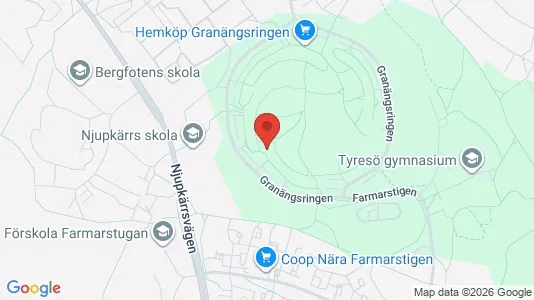 Apartments for rent i Tyresö - kort over placeringen