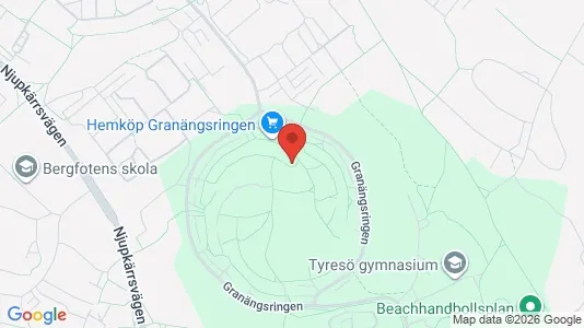 Apartments for rent i Tyresö - kort over placeringen