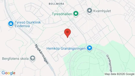Apartments for rent i Tyresö - kort over placeringen