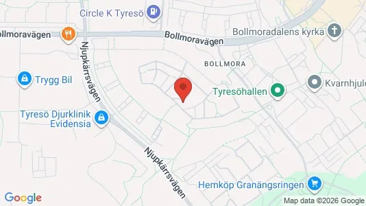 Apartments for rent i Tyresö - kort over placeringen