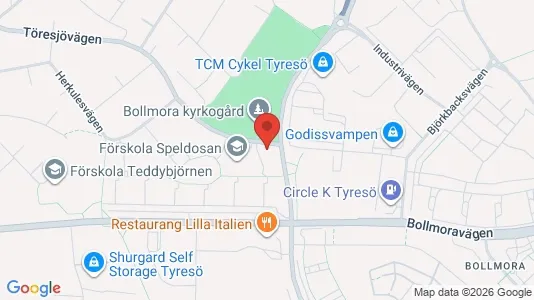 Apartments for rent i Tyresö - kort over placeringen