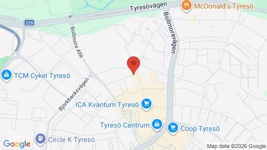 Apartments for rent i Tyresö - kort over placeringen