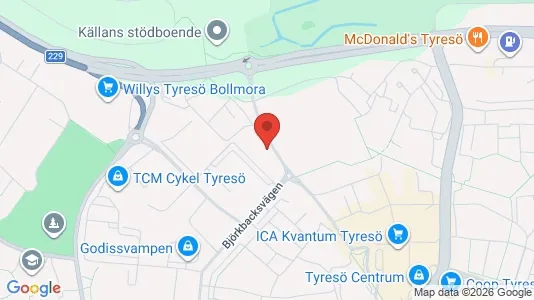 Apartments for rent i Tyresö - kort over placeringen