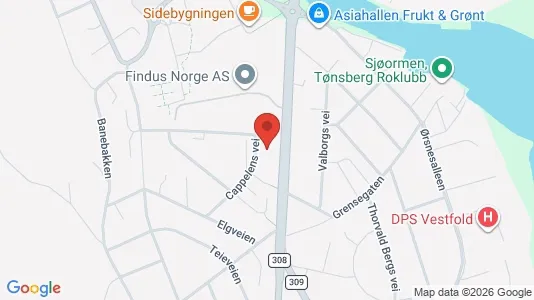 Apartments for rent i Tønsberg - kort over placeringen