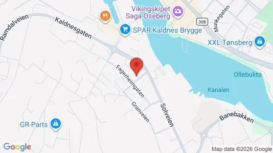 Apartments for rent i Tønsberg - kort over placeringen