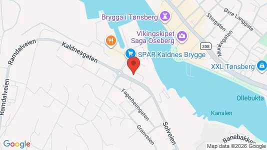 Rooms for rent i Tønsberg - kort over placeringen
