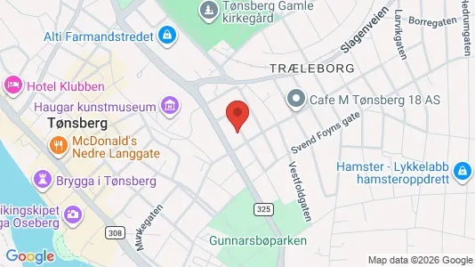 Apartments for rent i Tønsberg - kort over placeringen