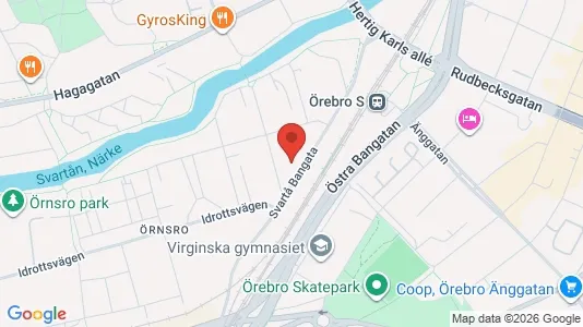 Apartments for rent i Örebro - kort over placeringen