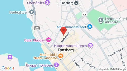 Rooms for rent i Tønsberg - kort over placeringen