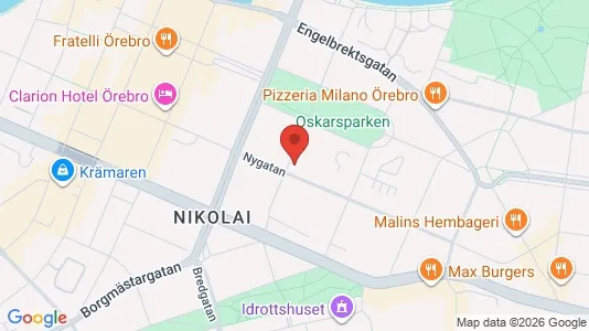 Apartments for rent i Örebro - kort over placeringen