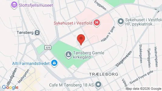 Rooms for rent i Tønsberg - kort over placeringen