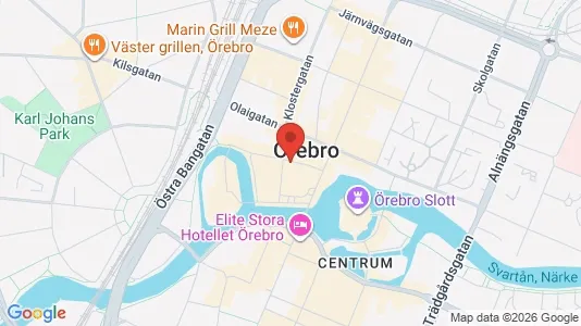 Apartments for rent i Örebro - kort over placeringen