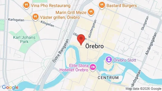 Apartments for rent i Örebro - kort over placeringen