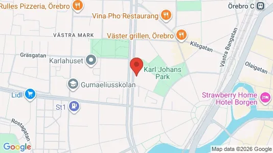 Apartments for rent i Örebro - kort over placeringen