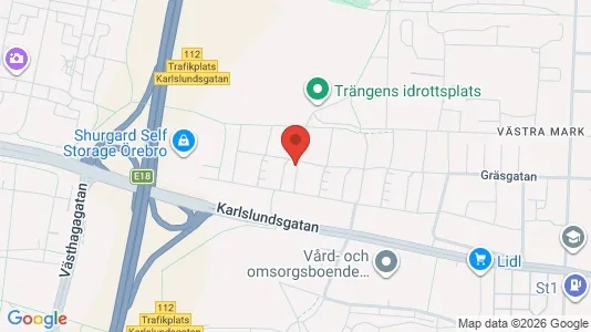 Apartments for rent i Örebro - kort over placeringen