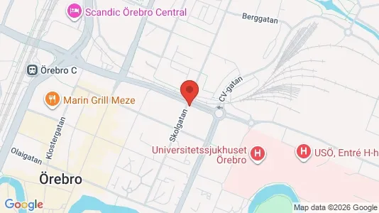 Rooms for rent i Örebro - kort over placeringen