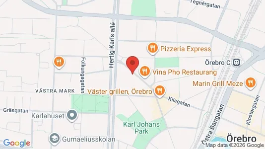 Apartments for rent i Örebro - kort over placeringen