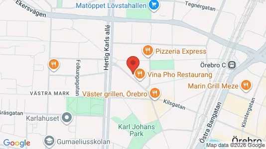 Apartments for rent i Örebro - kort over placeringen