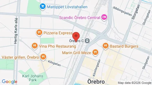 Apartments for rent i Örebro - kort over placeringen
