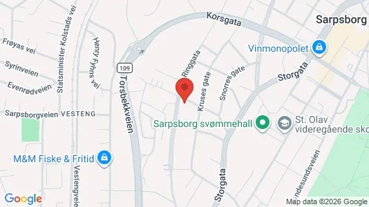 Apartments for rent i Sarpsborg - kort over placeringen