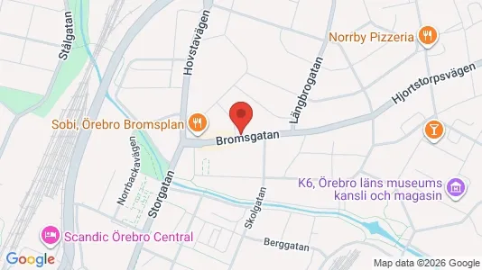 Apartments for rent i Örebro - kort over placeringen