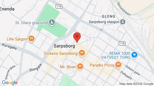 Apartments for rent i Sarpsborg - kort over placeringen