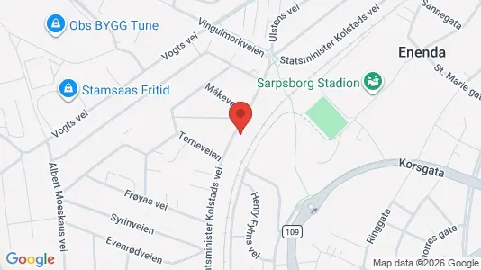 Rooms for rent i Sarpsborg - kort over placeringen