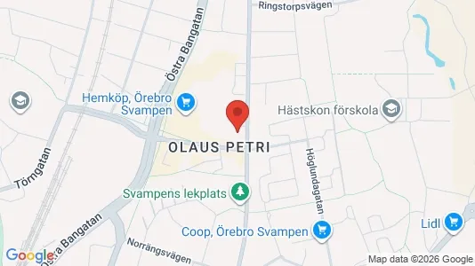 Apartments for rent i Örebro - kort over placeringen