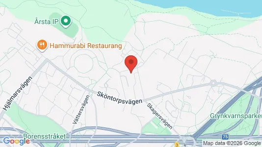 Apartments for rent i Hammarbyhamnen - kort over placeringen